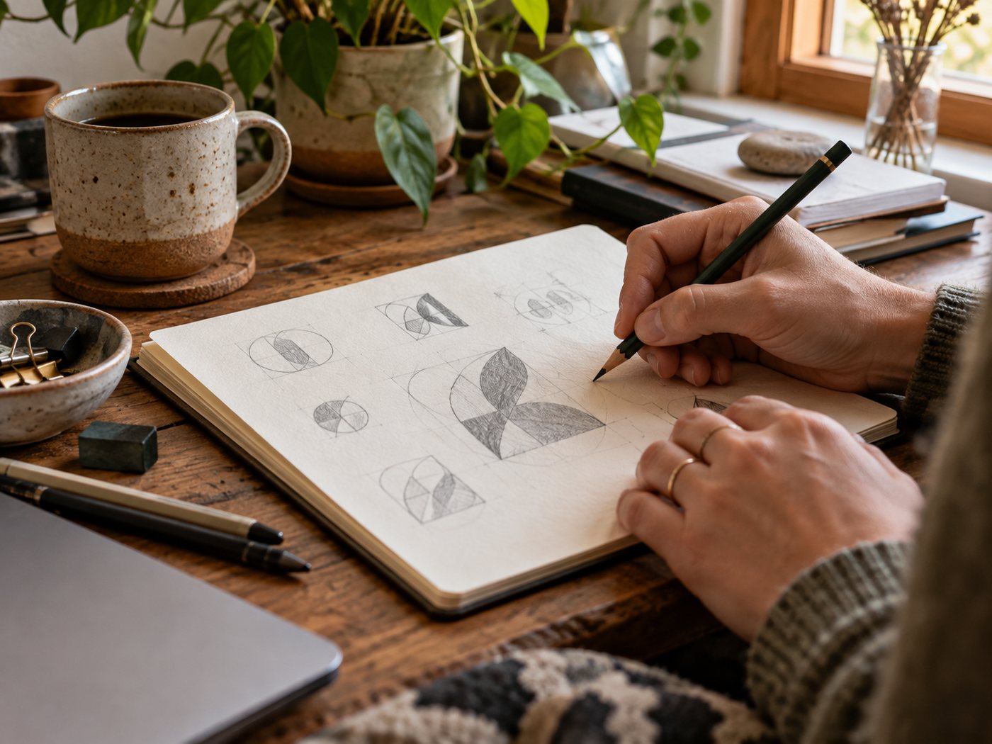 Sketching logo ideas